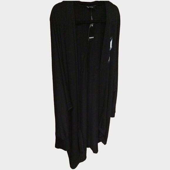 TORRID Plus Size Lovesick Black Super Soft Cocoon Lightening Bolt,Heart Kimono - Picture 7 of 16